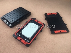 Fiber optic splice closure (FOSC), horizontal type, mechanical sealing, 12 fibers, max 24 bunchy fibers