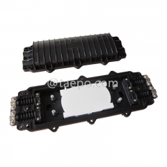 Fiber optic splice closure (FOSC), horizontal type, mechanical sealing, 24 fibers