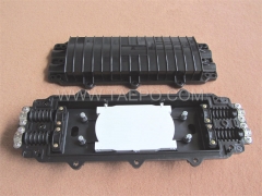 Fiber optic splice closure (FOSC), horizontal type, mechanical sealing, 24 fibers