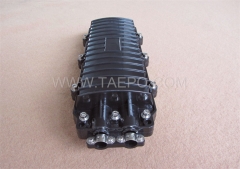 Fiber optic splice closure (FOSC), horizontal type, mechanical sealing, 24 fibers