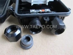 Fiber optic splice closure (FOSC), horizontal type, mechanical sealing, 12 fibers, max 96 bunchy fibers