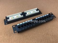 10 inch 1U CAT5E RJ45 UTP 12 port network patch panel
