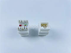 CAT6 UTP unshielded 8P8C AP style 180 degree Keystone jack from China Manufacturer TAEPO for Sale
