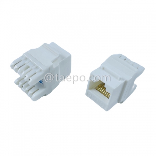 CAT6 UTP unshielded 8P8C AP style 180 degree Keystone jack from China Manufacturer TAEPO for Sale