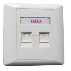 2-port faceplate, 86x86mm, AP style