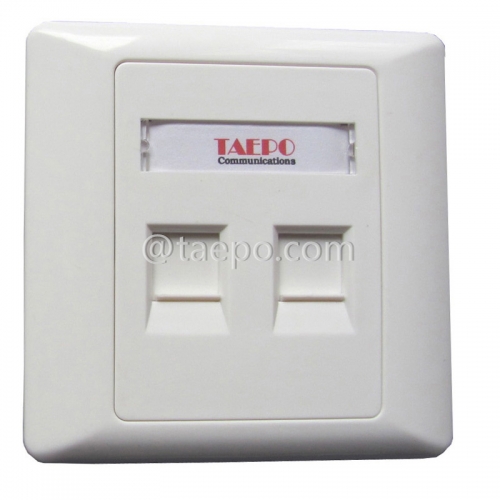 2-port faceplate, 86x86mm, AP style
