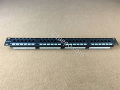 19 inch 1U rack mounted 24 port CAT5E RJ45 UTP network patch panel with 110 and IDC Terminal from China Manufacturer TAEPO for Sale
