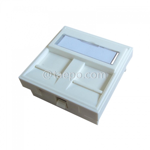 2-port insert, 45x45mm, French style, without keystone jack