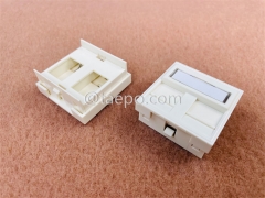 2-port insert, 45x45mm, French style, without keystone jack