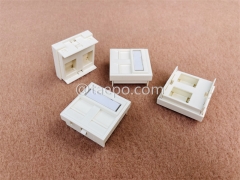 2-port insert, 45x45mm, French style, without keystone jack