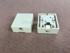 1-port connection box, CAT3, 6P4C, 55x49x20.5mm