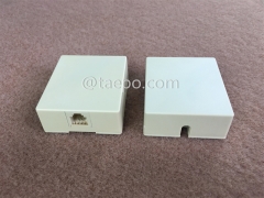 1-port connection box, CAT3, 6P4C, 55x49x20.5mm