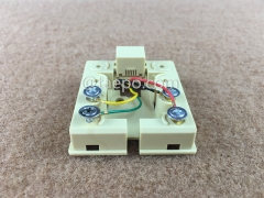 1-port connection box, CAT3, 6P4C, 55x49x20.5mm