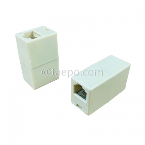 180 degree CAT3 6P4C telephone Inline coupler