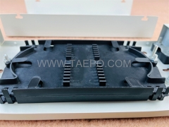 Fiber termination box (FTB), indoor, 24 fibers, pigtail type, cold rolling steel housing with powder coating