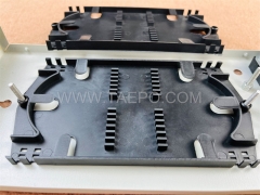 Fiber termination box (FTB), indoor, 24 fibers, pigtail type, cold rolling steel housing with powder coating