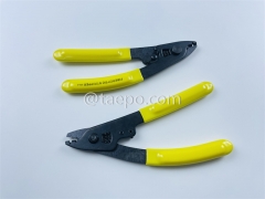 Fiber optic cable stripper, for stripping 125um fiber with 250um buffer coating and loose tube, 2 holes