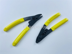Fiber optic cable stripper, for stripping 125um fiber with 250um buffer coating and loose tube, 2 holes