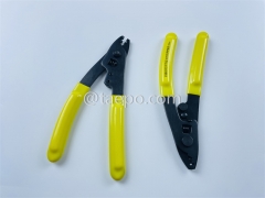 Fiber optic cable stripper, for stripping 125um fiber with 250um buffer coating and loose tube, 2 holes