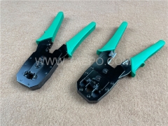 Free Sample RJ11 RJ12 RJ45 network Crimping tool for crimp 4P 6P 8P modular connectors onto lan cables from China Manufacturer TAEPO for Sale