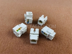 UTP 8P8C 90 degree network CAT5E RJ45 Keystone jack from China Manufacturer TAEPO for Sale