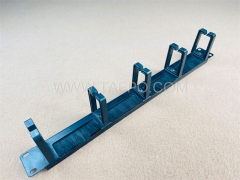 19 inch 1U 5 rings Metal wire cable organizer with brush