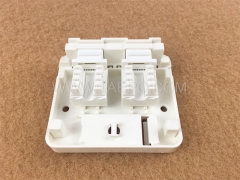 2-port surface box, CAT5E, RJ45, 8P8C, UTP, 70x60x27mm, AP style, without keystone jack