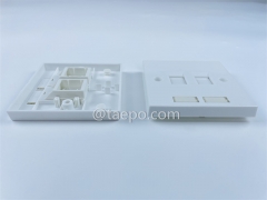 2-port faceplate, 86x86mm, UK style