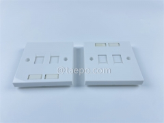 2-port faceplate, 86x86mm, UK style