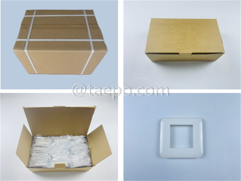 Packing pictures for Faceplate frame, 80x80mm, French style