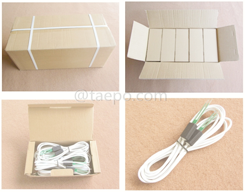Packing picture for 2-pole SM connection cord, with test plug to test plug for MDF disconnection block 71 #TP-1401-100, 1.5m