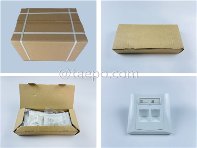 Packing pictures for 2-port faceplate, 86x86mm, German style