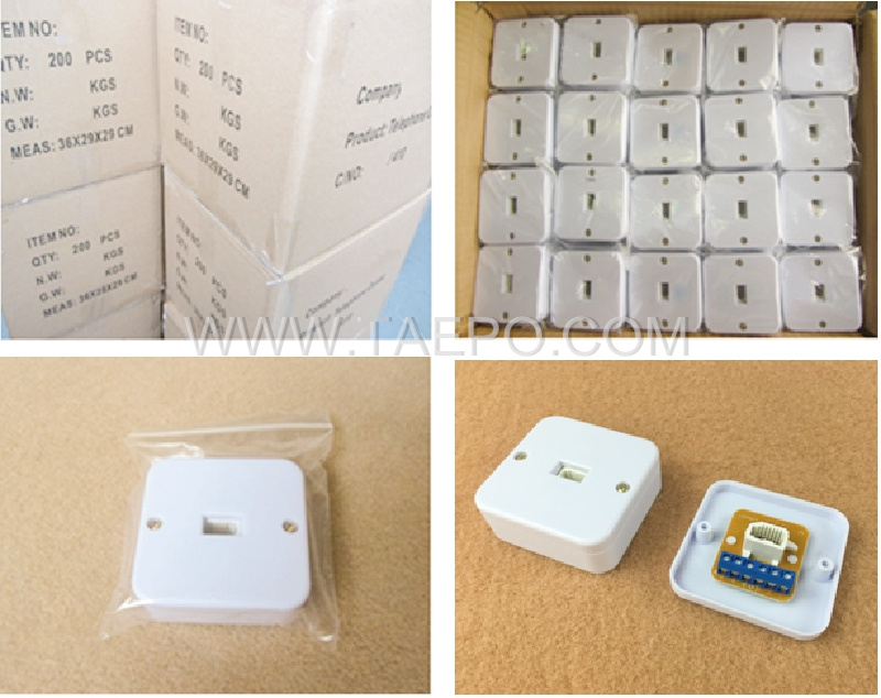 Packing Picture for UK telephone jack cable junction box