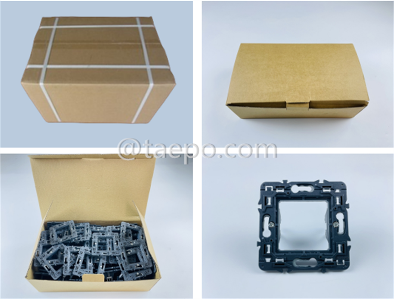 Packing pictures for Faceplate metal bracket, 80x80mm, French style