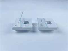 2-port insert, 45x45mm, French style, without keystone jack