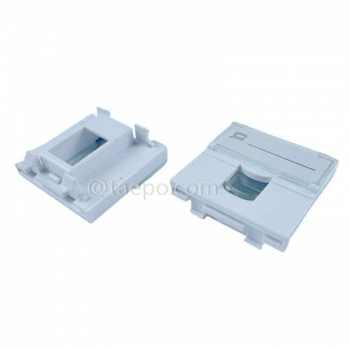 2-port insert, 45x45mm, French style, without keystone jack