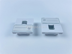 2-port insert, 45x45mm, French style, without keystone jack