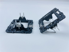 Faceplate metal bracket, 80x80mm, French style