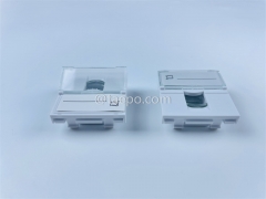 2-port insert, 45x45mm, French style, without keystone jack