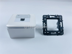 Faceplate metal bracket, 80x80mm, French style