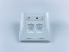 2-port faceplate, 86x86mm, German style