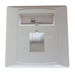 1-port faceplate, 86x86mm, German style