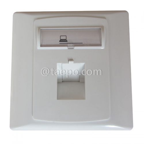 1-port faceplate, 86x86mm, German style