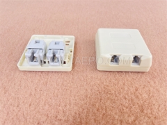 2 port RJ11 Cat3 2P2C dry telephone socket from China Manufacturer TAEPO for Sale