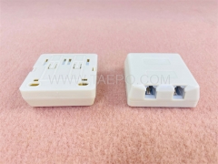 2 port RJ11 Cat3 2P2C dry telephone socket from China Manufacturer TAEPO for Sale
