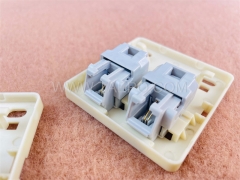 2 port RJ11 Cat3 2P2C dry telephone socket from China Manufacturer TAEPO for Sale