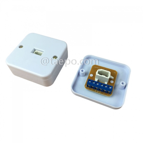 UK CAT3 6P6C 1 port RJ11 telephone jack cable junction box from China Manufacturer TAEPO for Sale