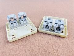 2 port RJ11 Cat3 2P2C dry telephone socket from China Manufacturer TAEPO for Sale