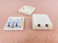 2 port RJ11 Cat3 2P2C dry telephone socket from China Manufacturer TAEPO for Sale