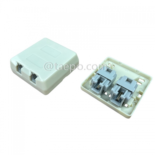 2 port CAT3 2P2C RJ11 telephone wire connection box jelly filled